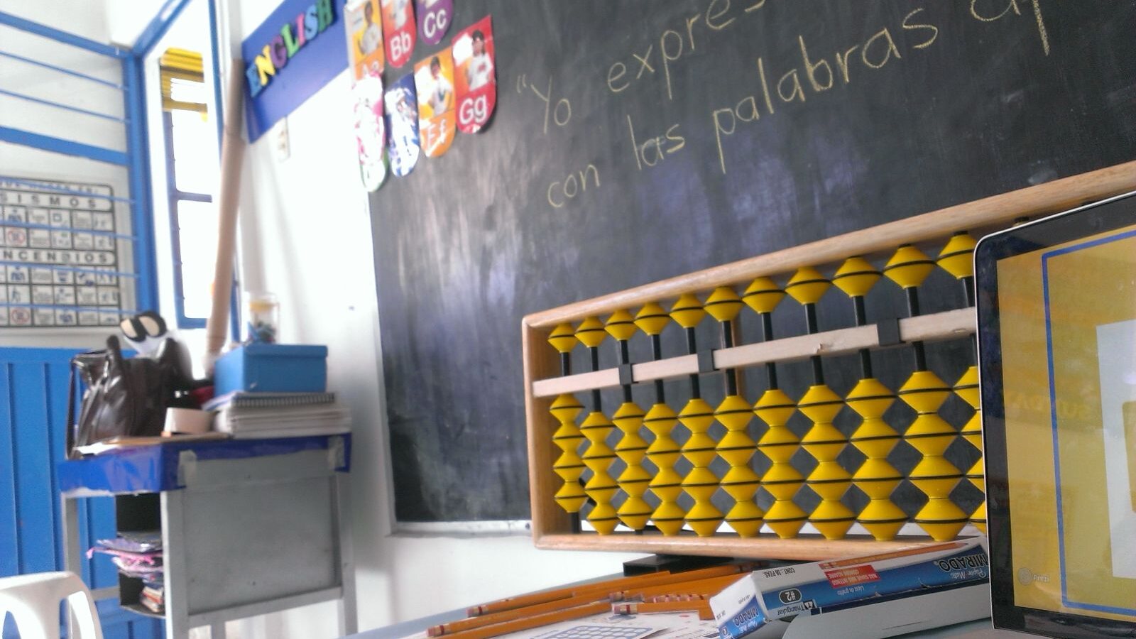 Ábaco japonés soroban en el aula de Fun Abacus